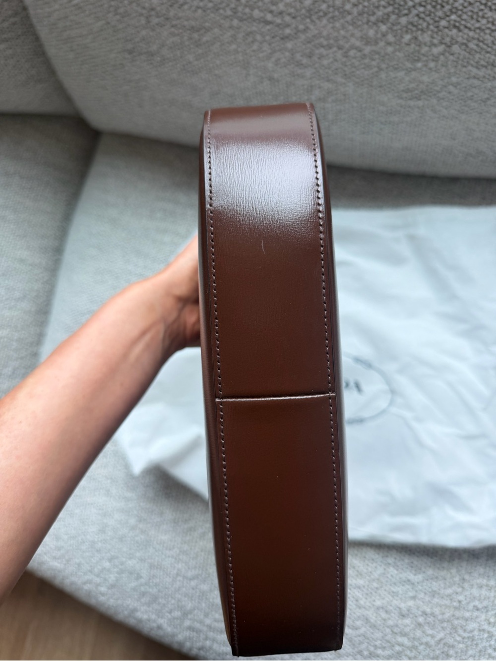 Prada Brown Leather Shoulder Hobo with Gold Hardware - Picture 5 of 7
